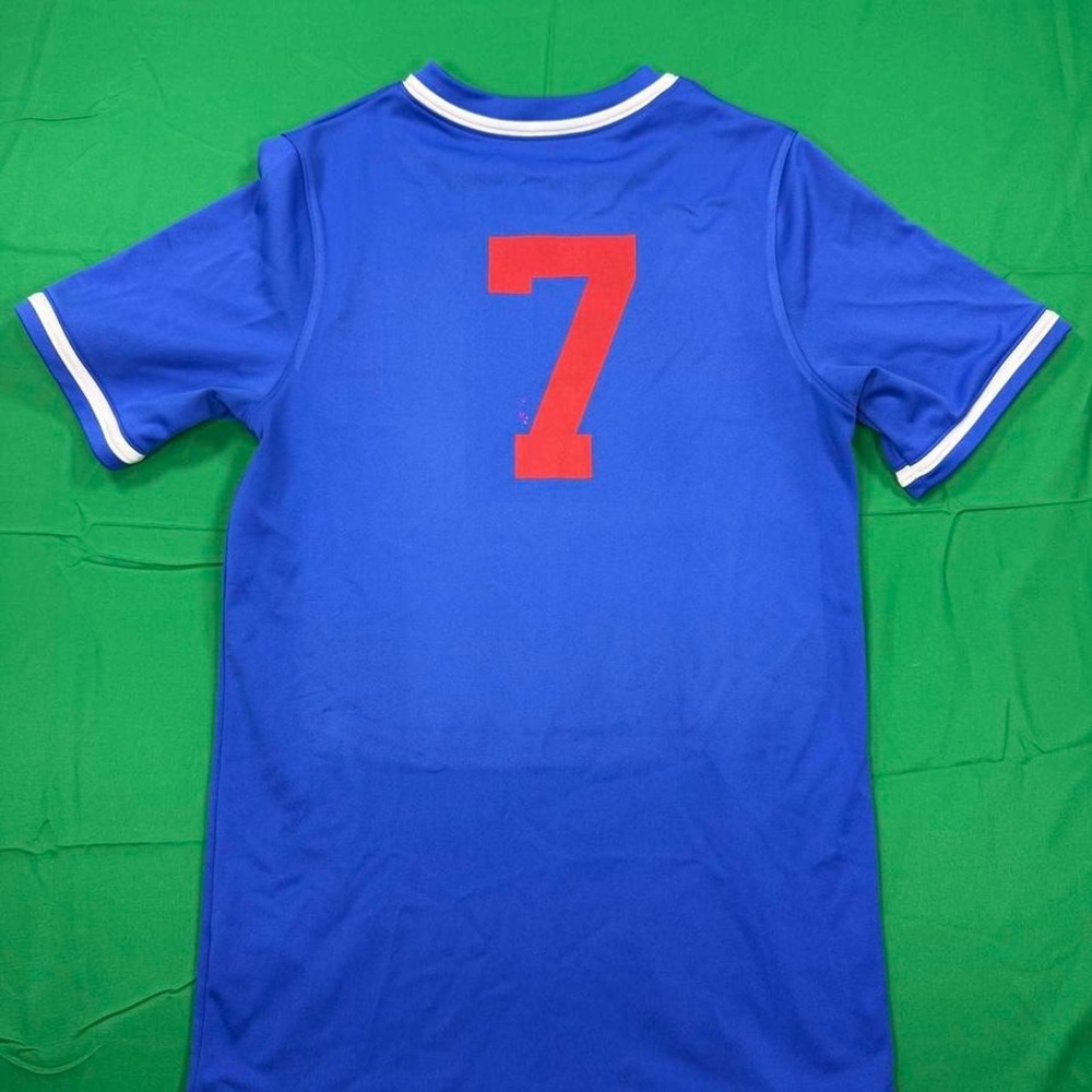 Nike Aeros blue jersey with white trim on collar and sleeves, size S - Picture 7 of 7